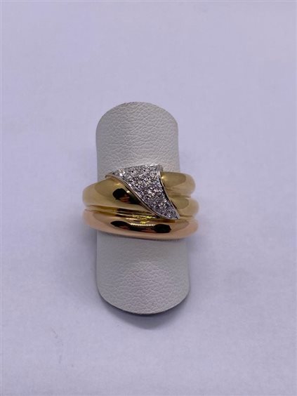 Anello Artigianale Donna in Oro giallo Diamante 0.20 Ct FGA65 - FGA65